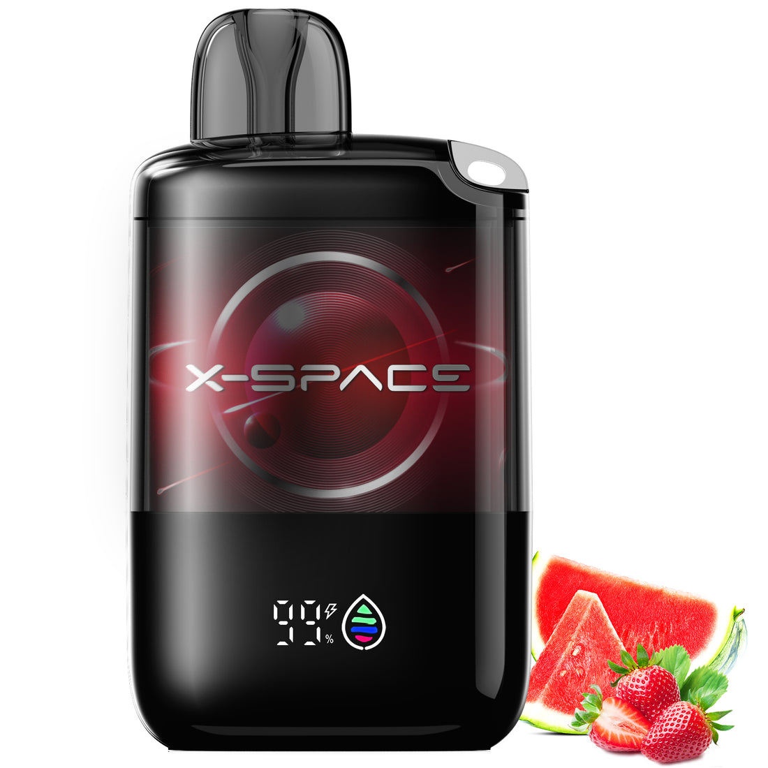 X-SPACE Disposable Vape No Nicotine, Watermelon Strawberry, Rechargeable E-Cigarettes 9000 Puffs