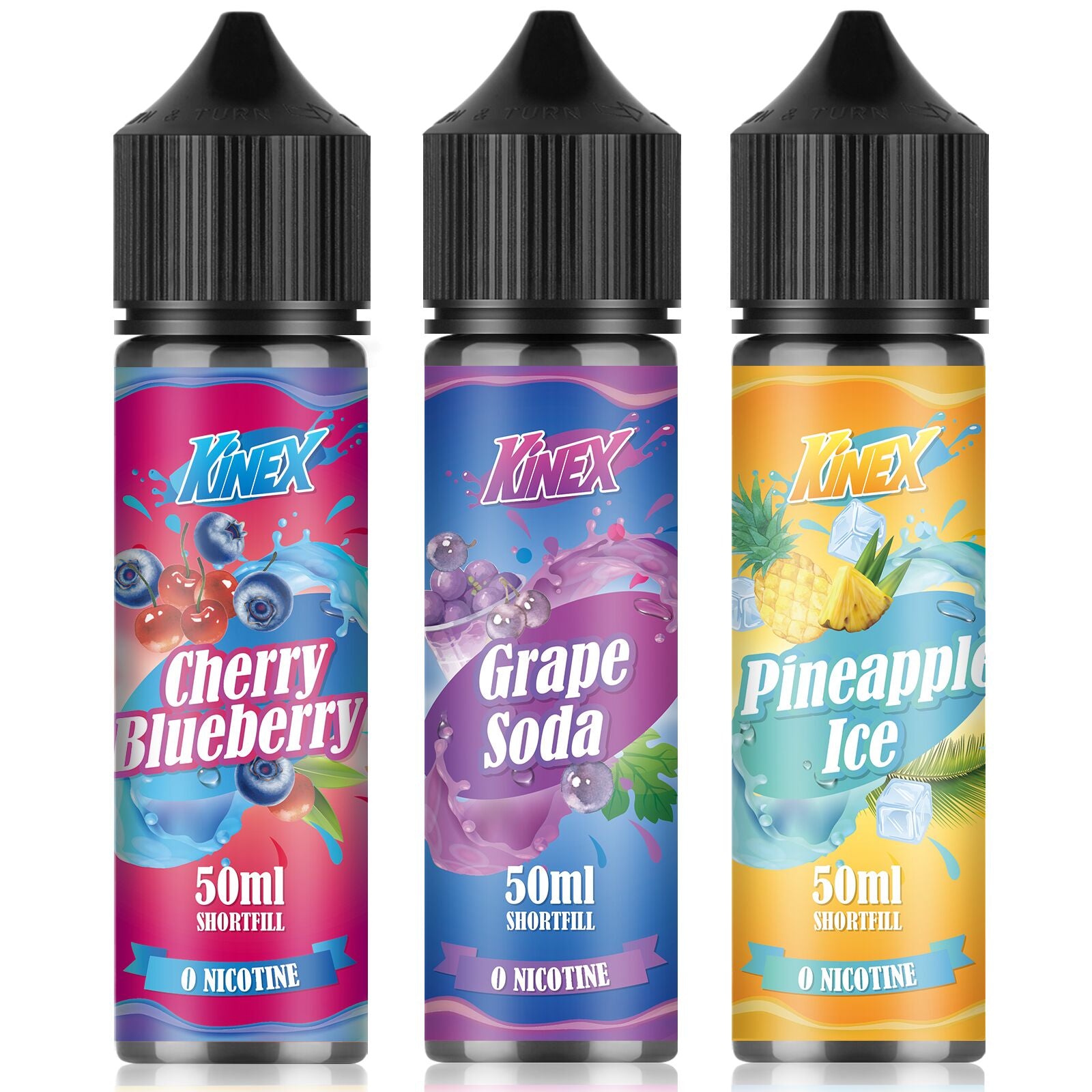 KINEX E Liquid No Nicotine Collection 3 x 50ml Shortfill 70/30