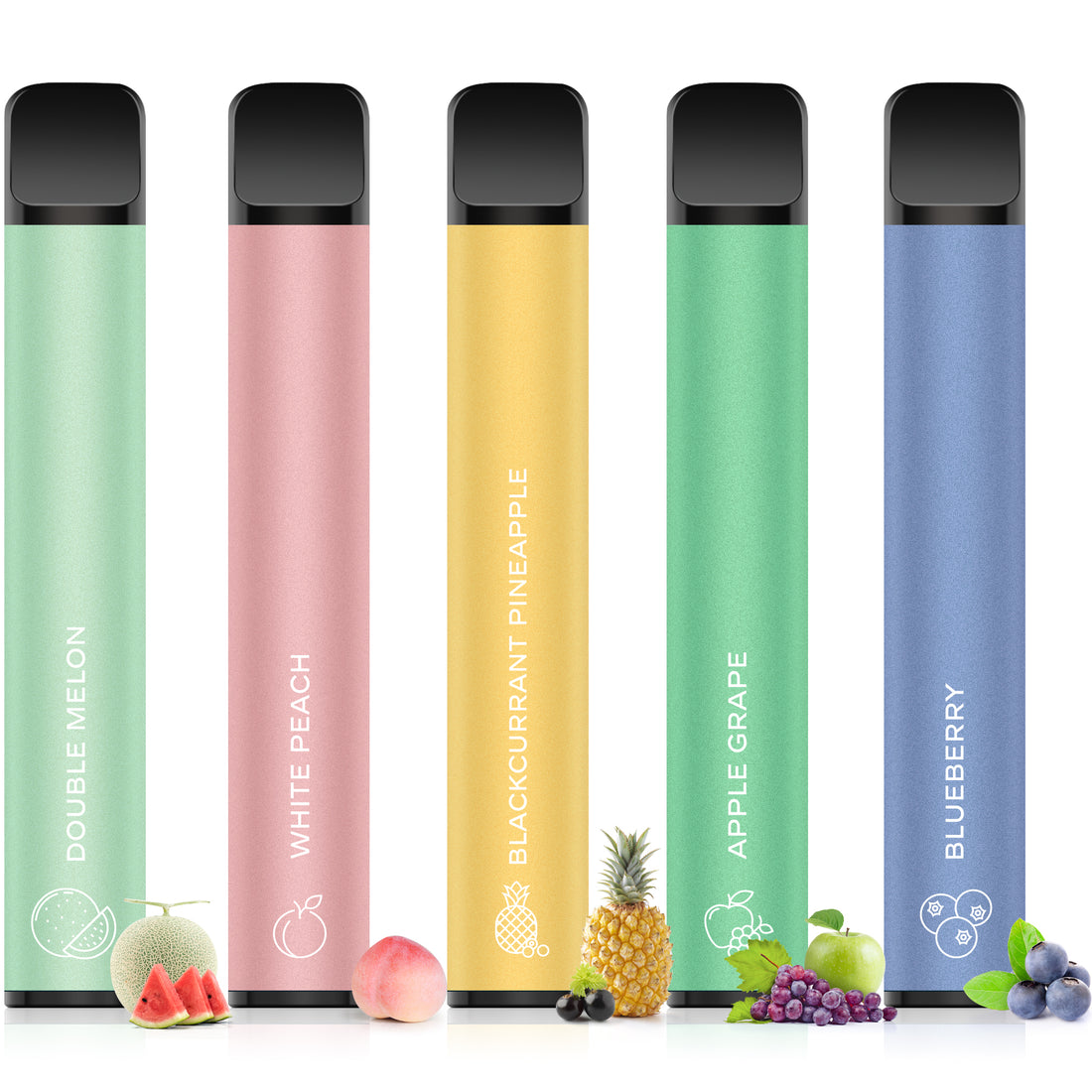 MECIGA Disposable Vape Pen No Nicotine, 4000 Puffs, Mixed Fruity Flavour*5