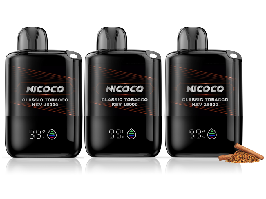 NICOCO 電子タバコ 使い捨て シガー・タバコ風味 甘さ清涼感なし 1個/2個/3個入り V3型