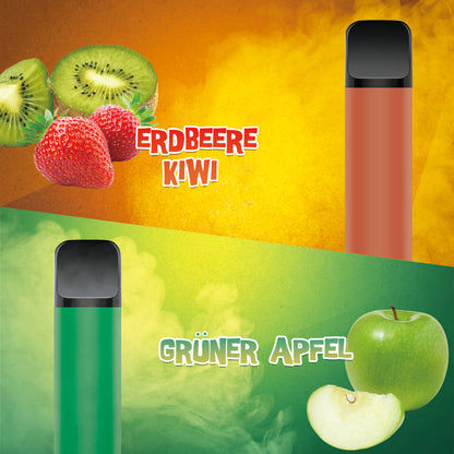 FURUN Disposable Vape Pen Puff Bar No Nicotine, Total 2500 Puffs, Mixed Fruity Flavour*5