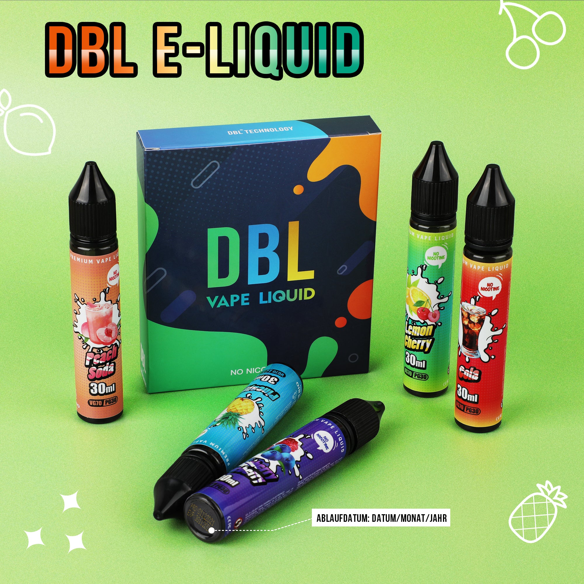 DBL E Liquid Collection 5 x 30 ml Kein Nikotin 70/30