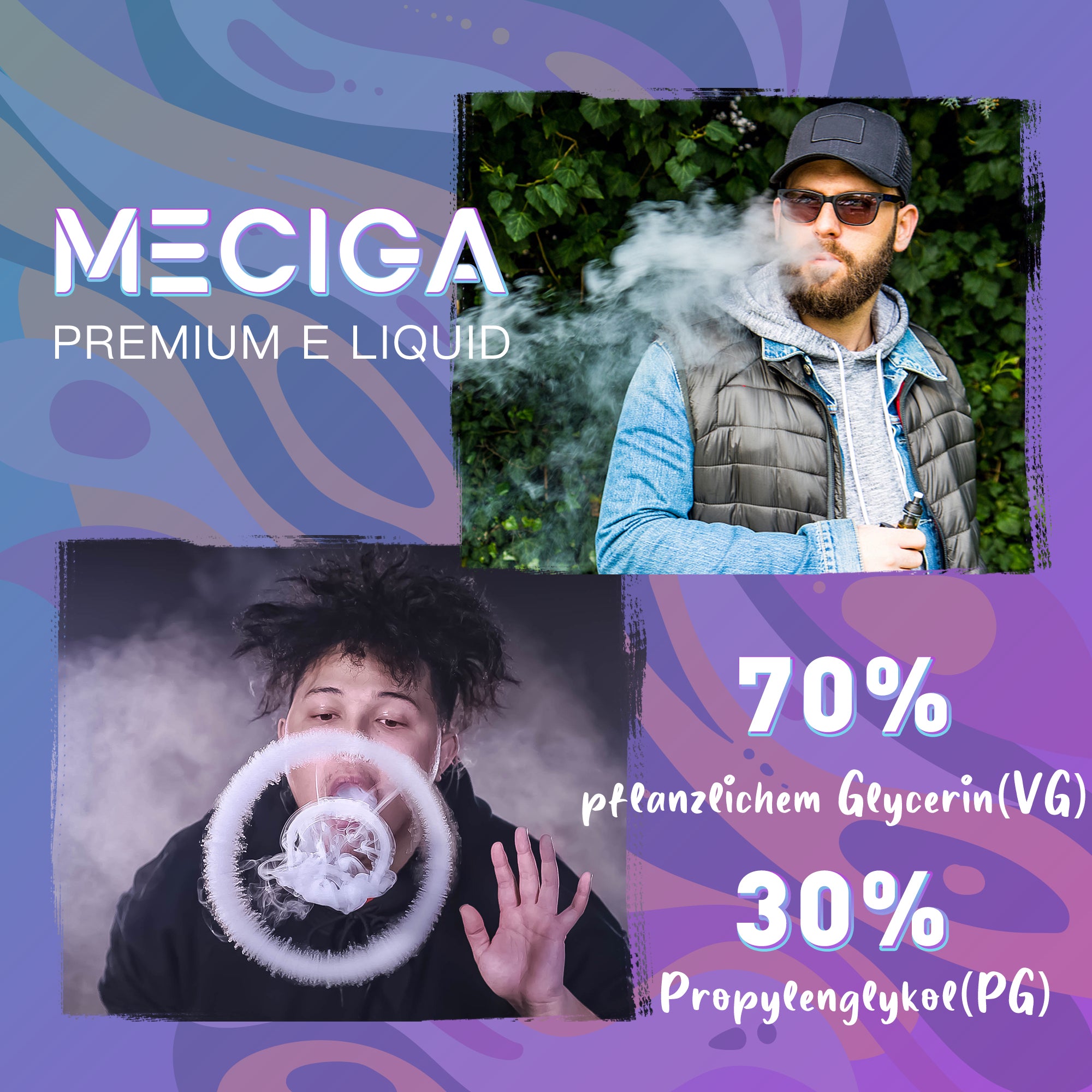 MECIGA E Liquid Collection 5 x 30ml No Nicotine 70/30