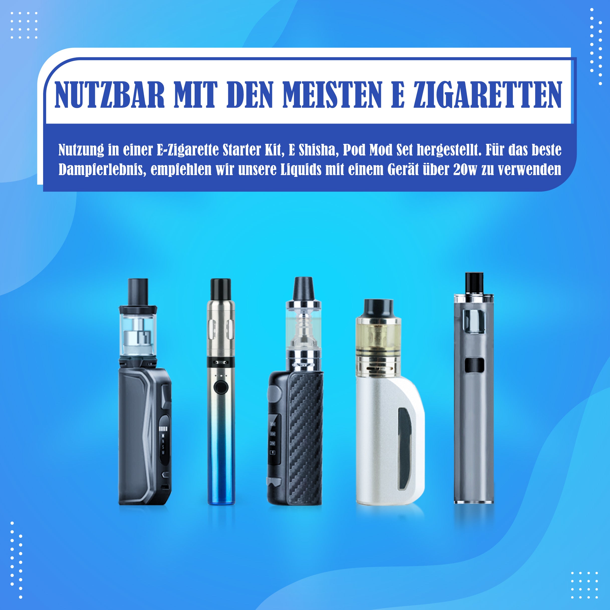 MECIGA E Liquid Ohne Nikotin Pack of 6 - 10ML