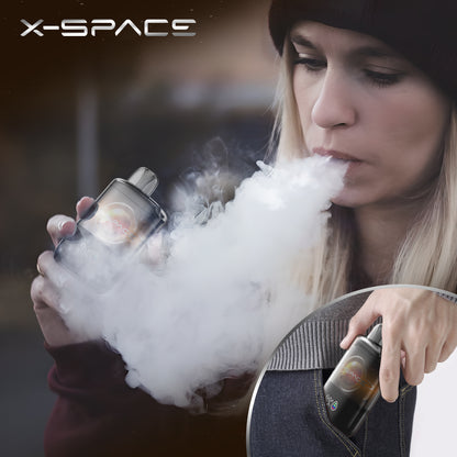 X-SPACE Disposable Vape No Nicotine, Pineapple Coconut, Rechargeable E-Cigarettes 9000 Puffs