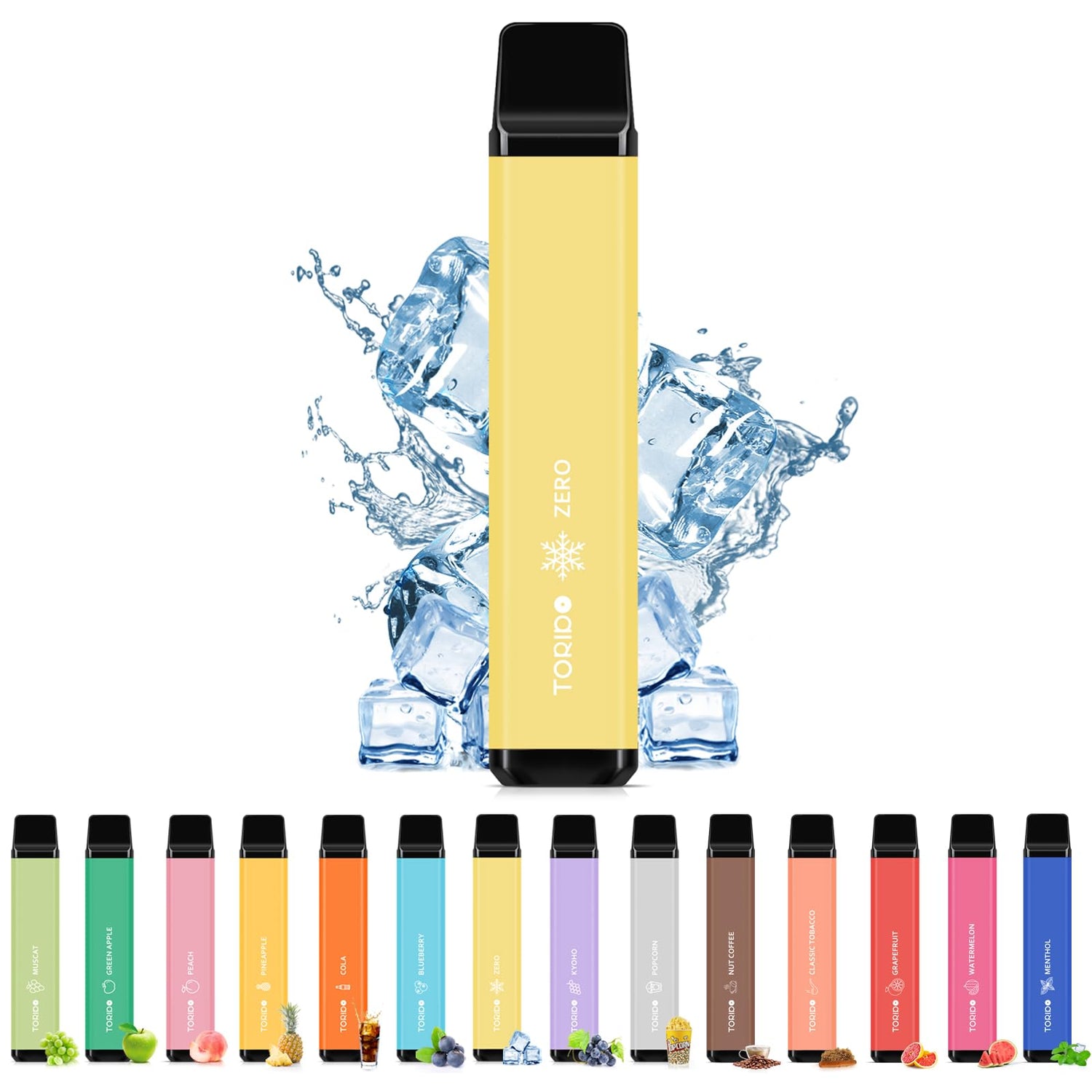 TORIDO 電子タバコ 使い捨て 爆煙  3風味セット O2 PLUS (MIX-3）