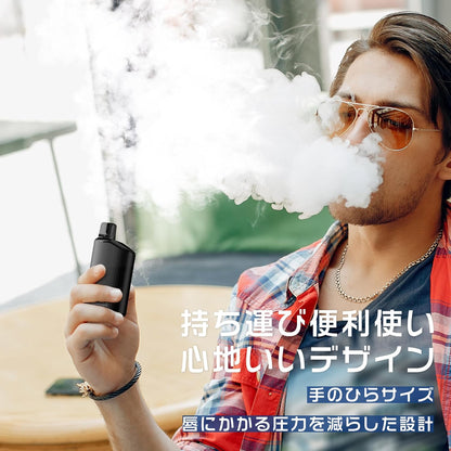 電子タバコ 使い捨て VAPE アイスミント 16000回吸引可能 禁煙パイポ 持ち運び シーシャ 爆煙 ベイプ 水蒸気タバコ タールニコチン無し V2型 ARASHI