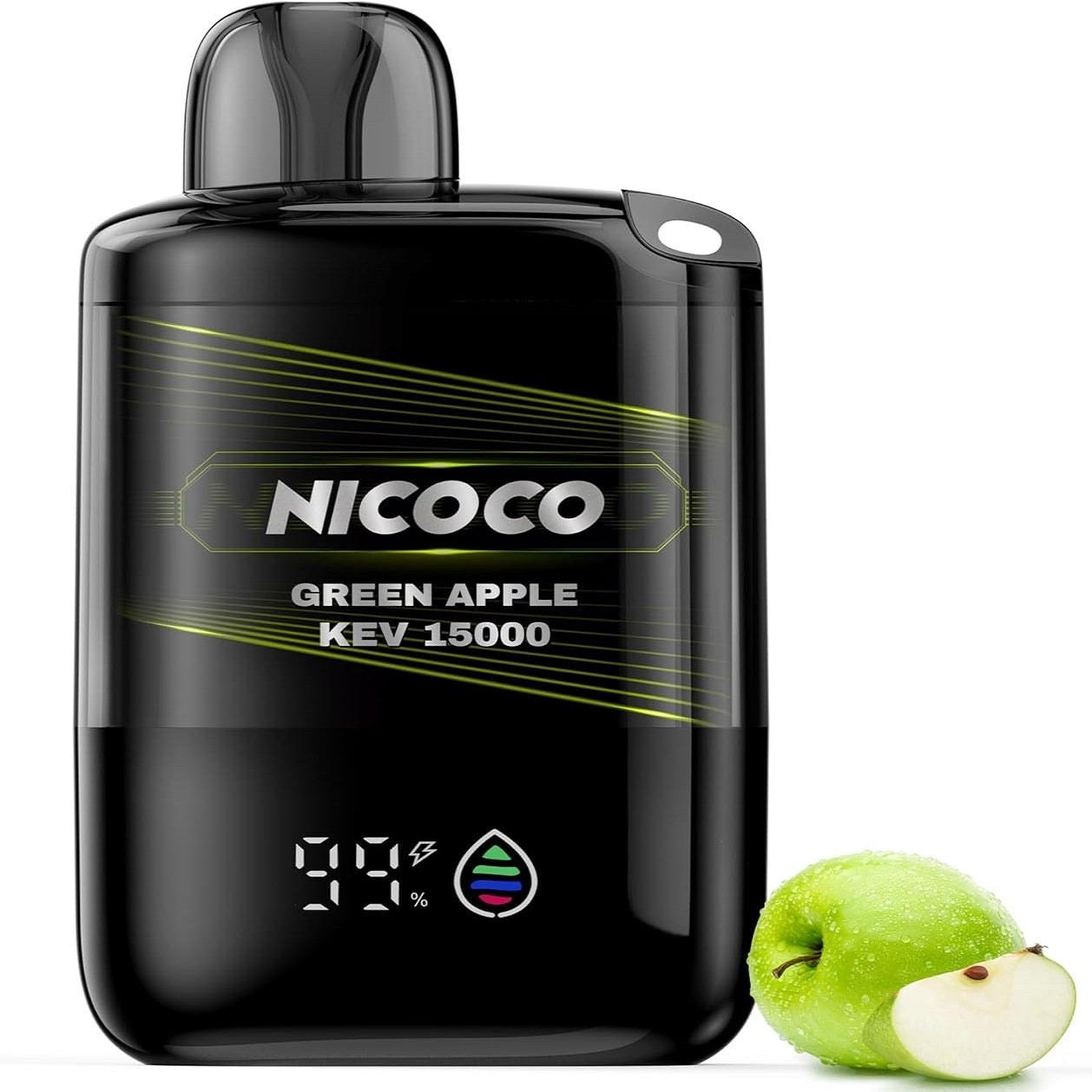 NICOCO 電子タバコ 使い捨て グリーンアップル 爆煙 サッパリとした吸い心地 1個/2個/3個入り V3型