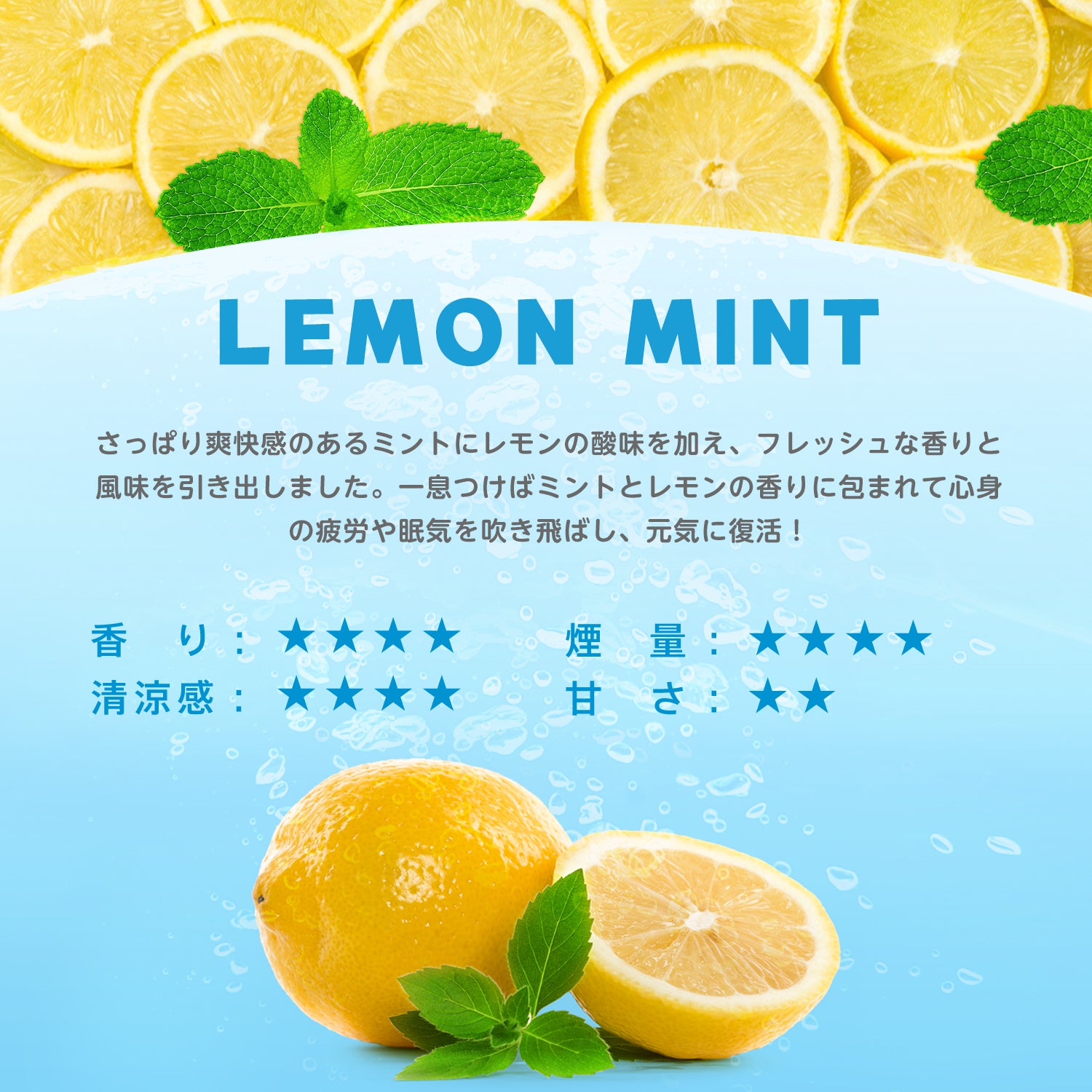 NICOCO Disposable Electronic Cigarettes Set of 5 (Lemon Mint Menthol)