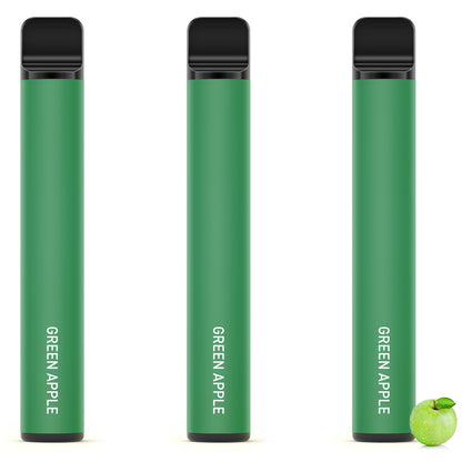 KINOE Einweg-E-Zigaretten-Set, 3 Stück (grüner Apfel)